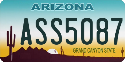 AZ license plate ASS5087