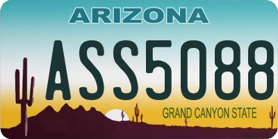 AZ license plate ASS5088