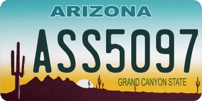 AZ license plate ASS5097