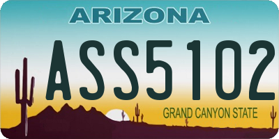 AZ license plate ASS5102
