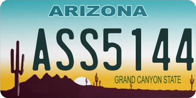 AZ license plate ASS5144