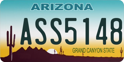 AZ license plate ASS5148