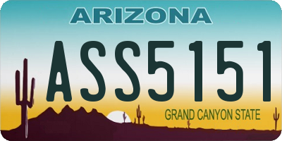 AZ license plate ASS5151