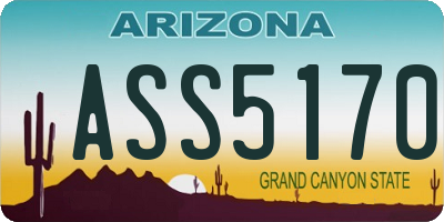 AZ license plate ASS5170