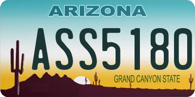 AZ license plate ASS5180