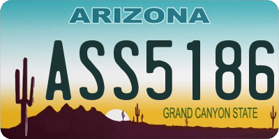 AZ license plate ASS5186