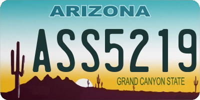 AZ license plate ASS5219