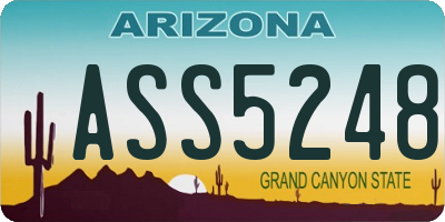 AZ license plate ASS5248