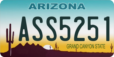AZ license plate ASS5251