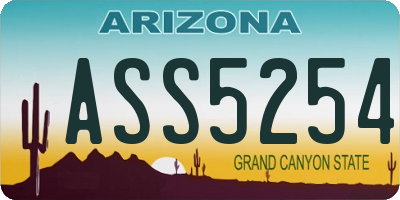AZ license plate ASS5254