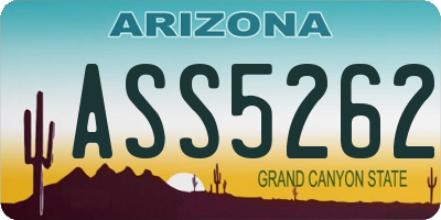AZ license plate ASS5262