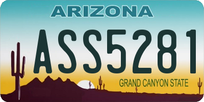 AZ license plate ASS5281