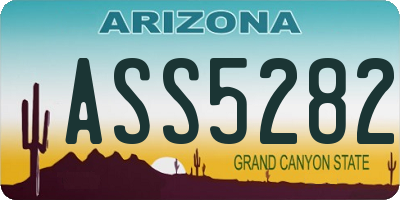 AZ license plate ASS5282