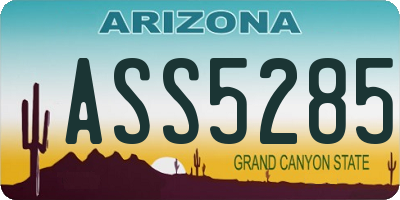 AZ license plate ASS5285