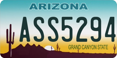 AZ license plate ASS5294