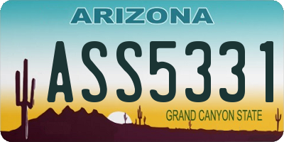 AZ license plate ASS5331