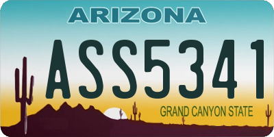 AZ license plate ASS5341