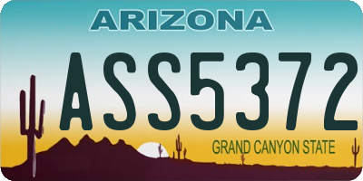 AZ license plate ASS5372