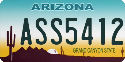 AZ license plate ASS5412