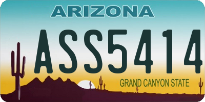AZ license plate ASS5414