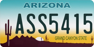 AZ license plate ASS5415