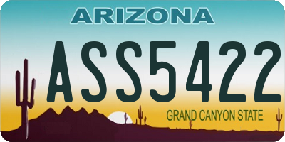 AZ license plate ASS5422
