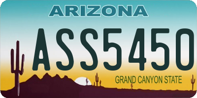 AZ license plate ASS5450