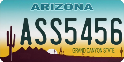 AZ license plate ASS5456
