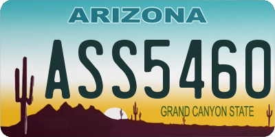 AZ license plate ASS5460
