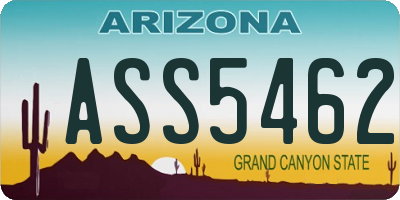 AZ license plate ASS5462