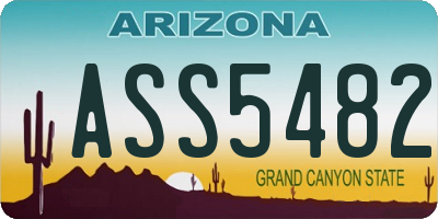 AZ license plate ASS5482
