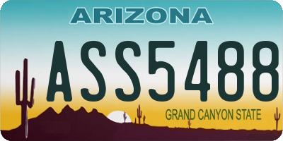 AZ license plate ASS5488