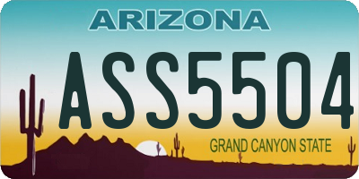 AZ license plate ASS5504