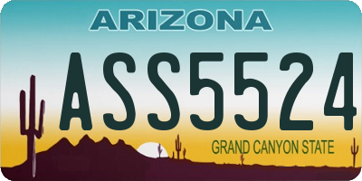 AZ license plate ASS5524