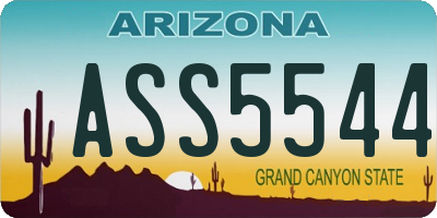 AZ license plate ASS5544