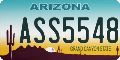 AZ license plate ASS5548