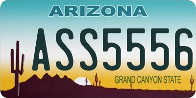AZ license plate ASS5556