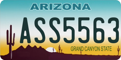 AZ license plate ASS5563