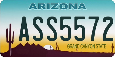 AZ license plate ASS5572