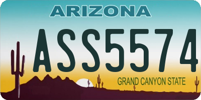 AZ license plate ASS5574