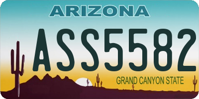 AZ license plate ASS5582