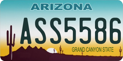 AZ license plate ASS5586