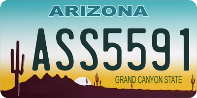 AZ license plate ASS5591