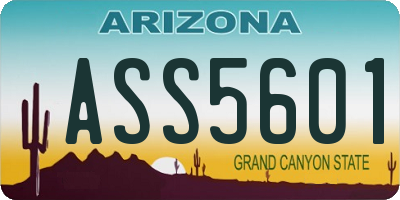 AZ license plate ASS5601