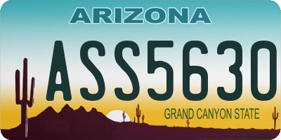 AZ license plate ASS5630