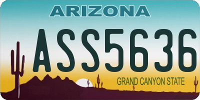 AZ license plate ASS5636