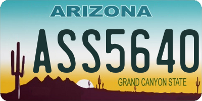 AZ license plate ASS5640