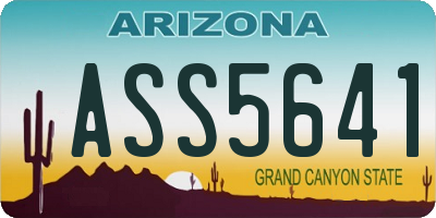 AZ license plate ASS5641