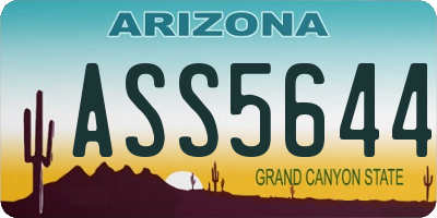 AZ license plate ASS5644
