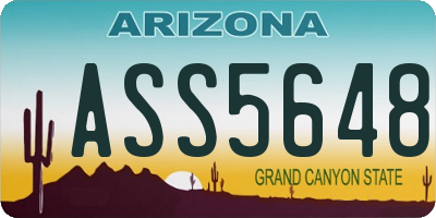 AZ license plate ASS5648